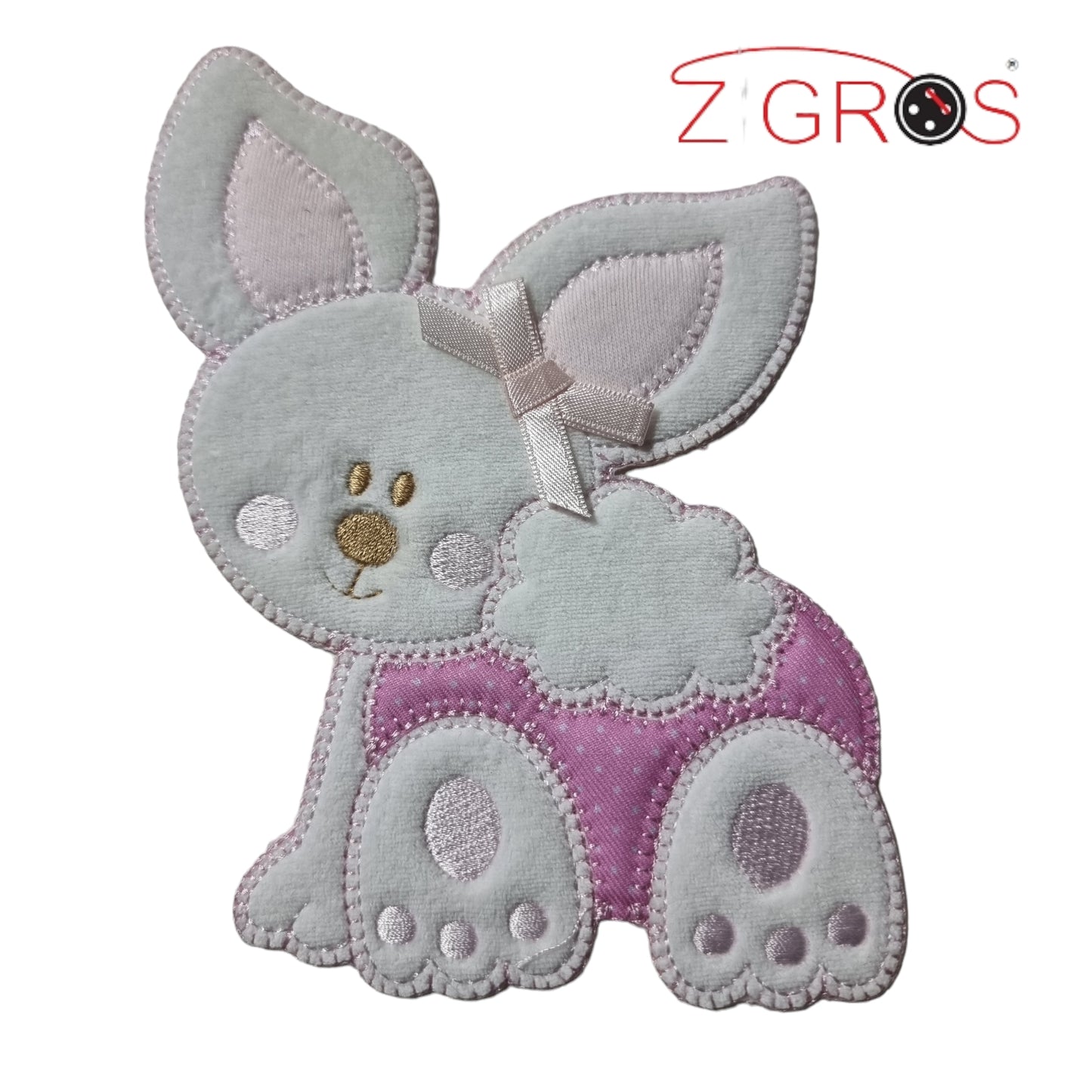 Coniglio applicazione Baby ricamata 17x11cm