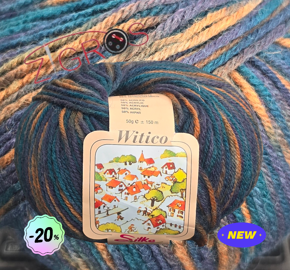 Witico Stam.50% pura lana vergine 50% acrilico