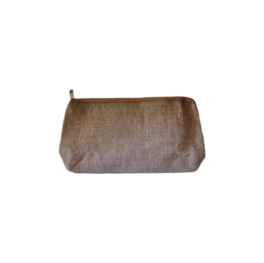 Pochette in Juta multiuso con chiusura lampo e soffietto...