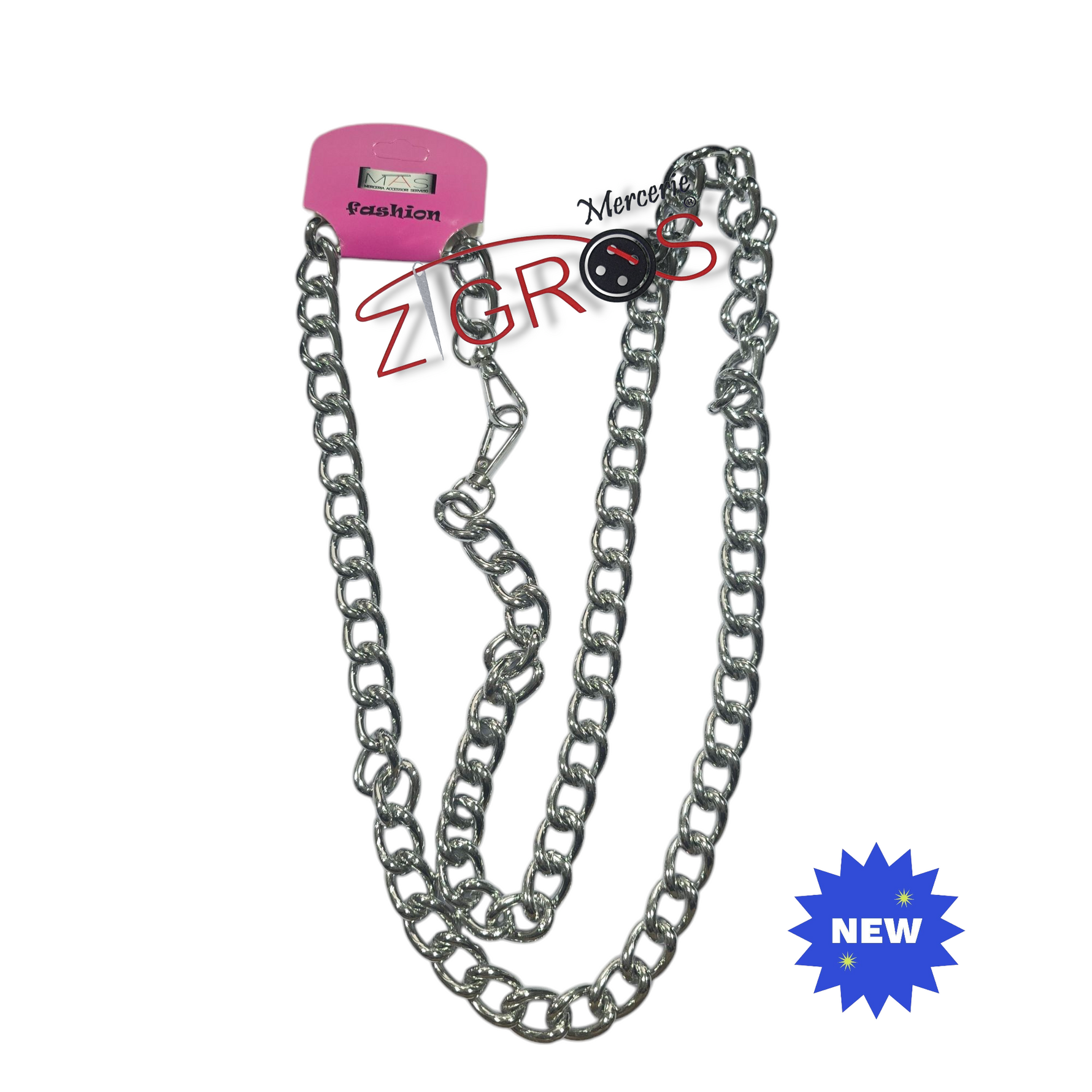 Catena in alluminio 120CM diamantata filo incrociato