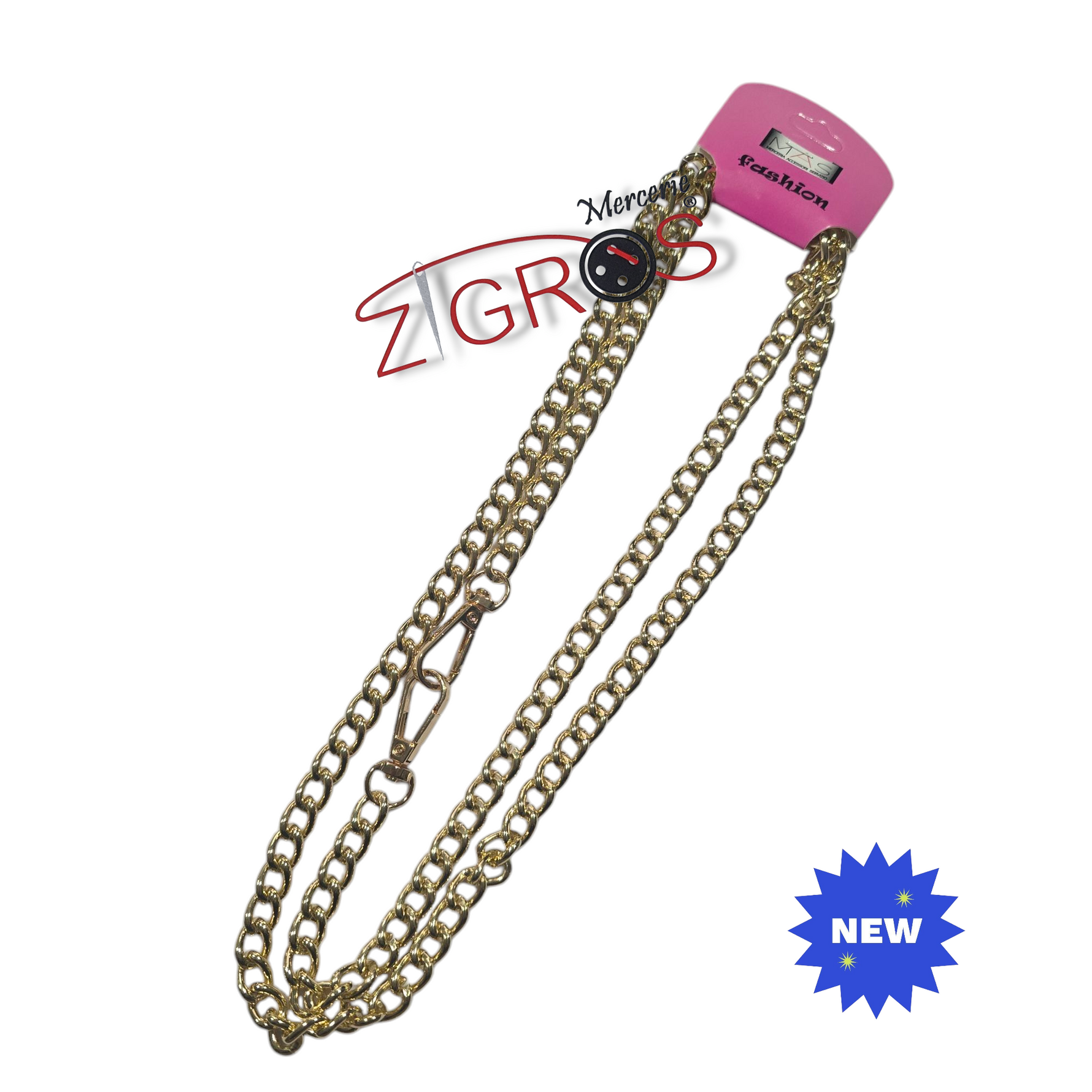 Catena in alluminio 120CM diamantata filo incrociato