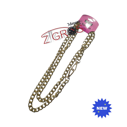 Catena in alluminio 120CM diamantata filo incrociato