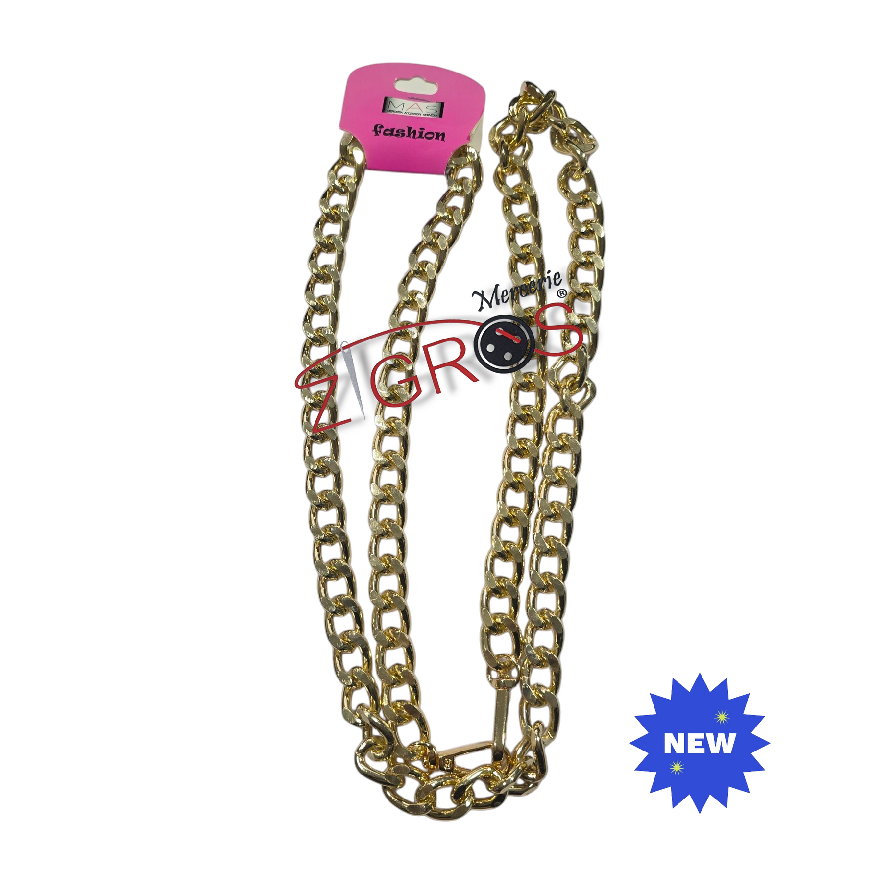 Catena in alluminio 120CM diamantata filo incrociato