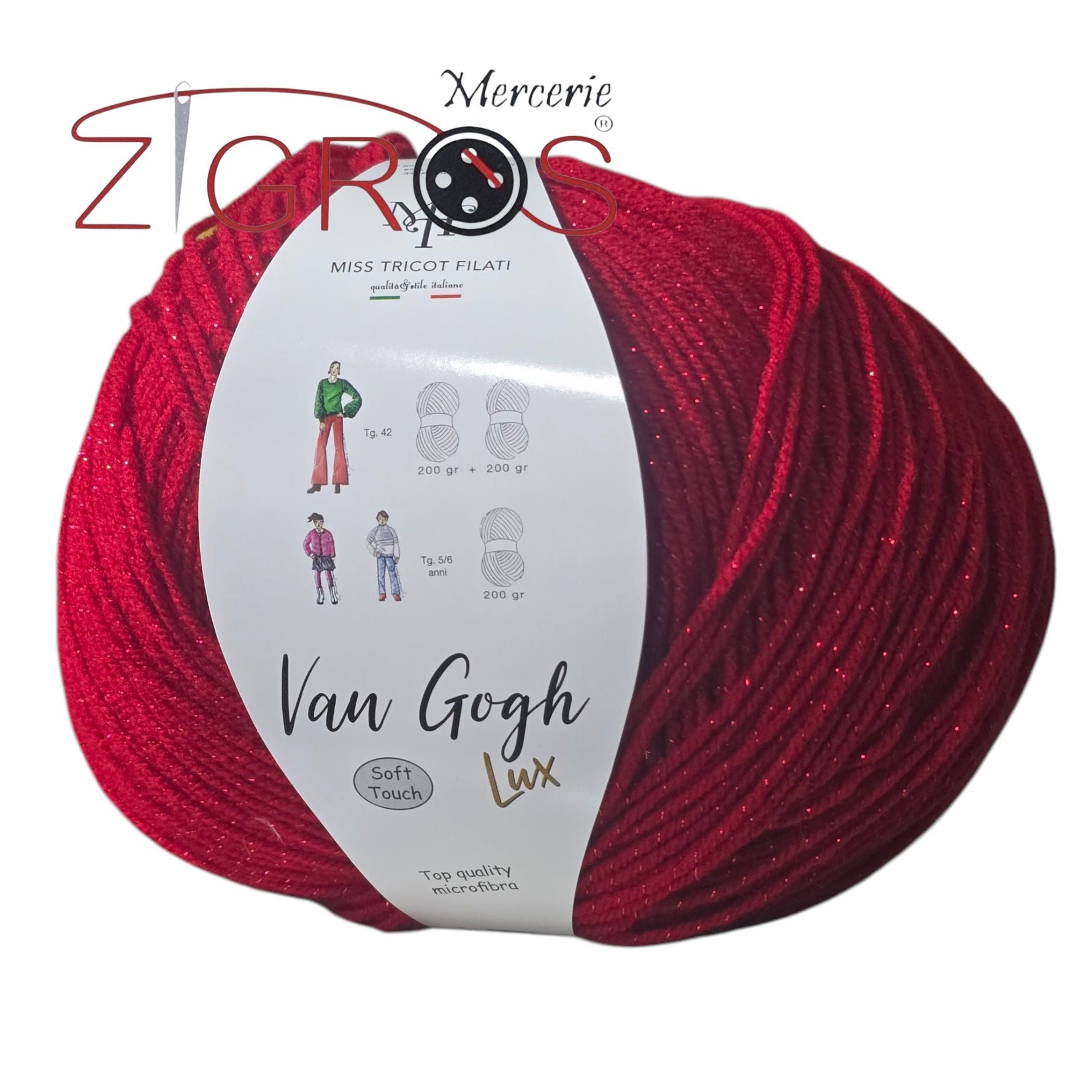 Van Gogh Lux. 97%PC microfibra 3% PL met. gom.gr.200