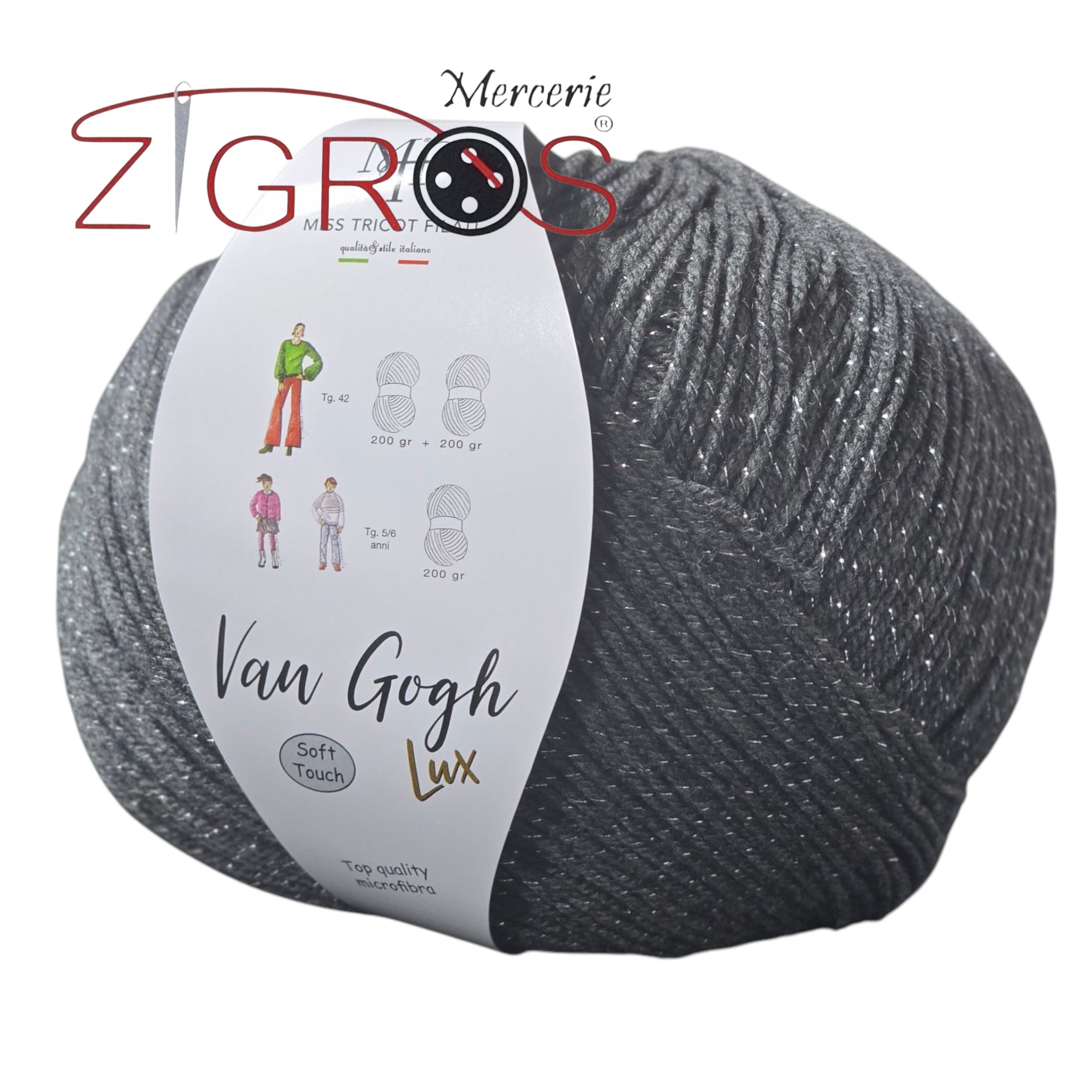 Van Gogh Lux. 97%PC microfibra 3% PL met. gom.gr.200