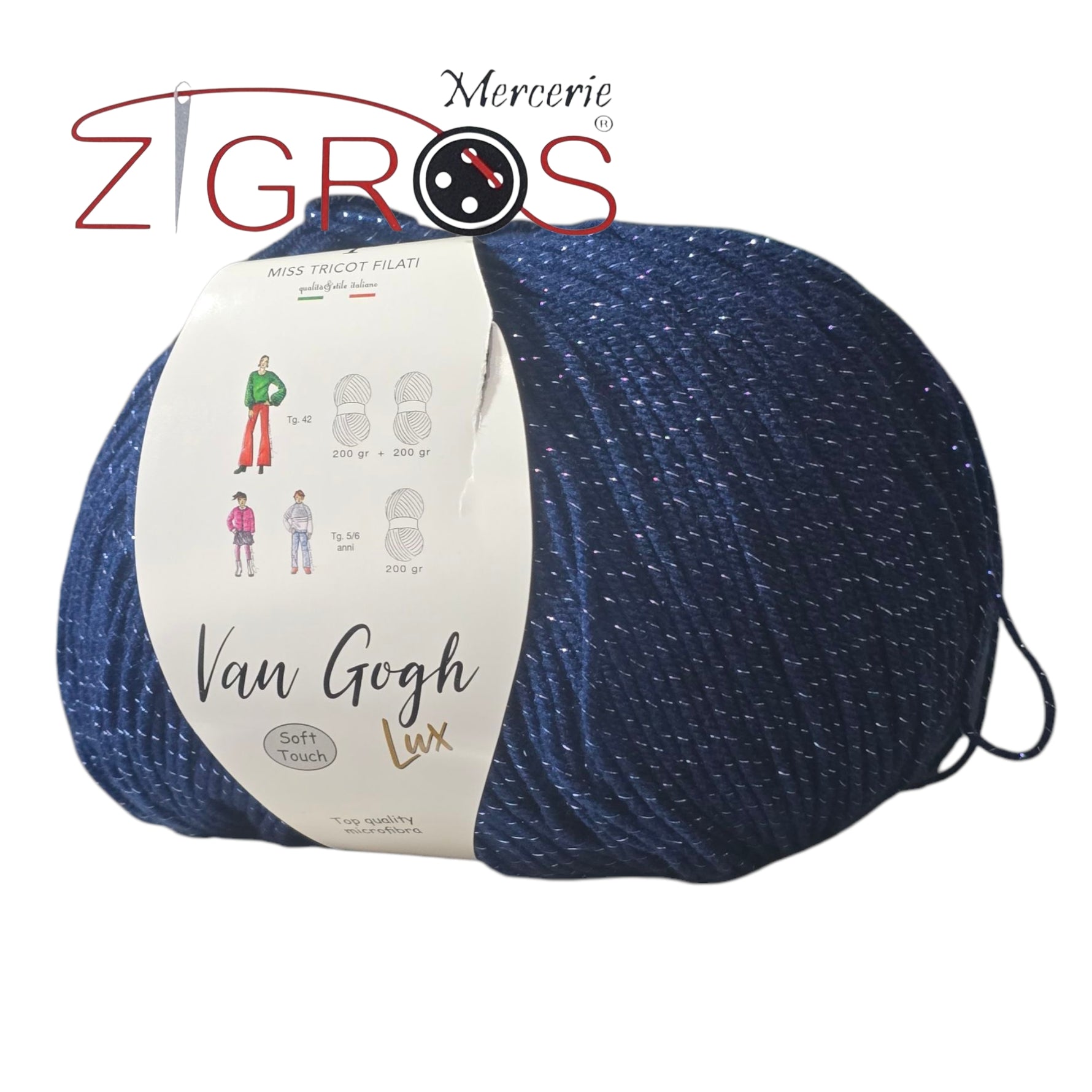 Van Gogh Lux. 97%PC microfibra 3% PL met. gom.gr.200