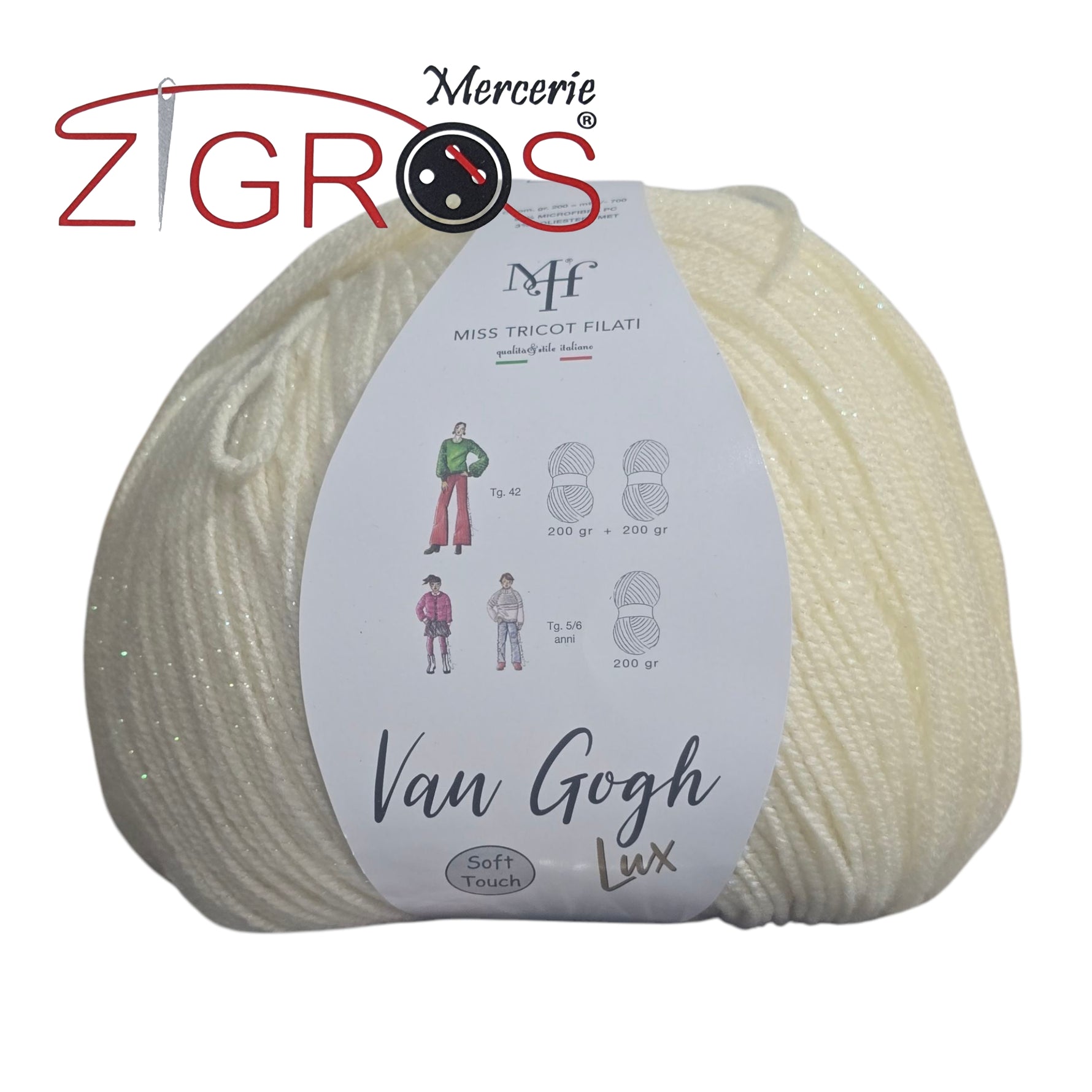 Van Gogh Lux. 97%PC microfibra 3% PL met. gom.gr.200