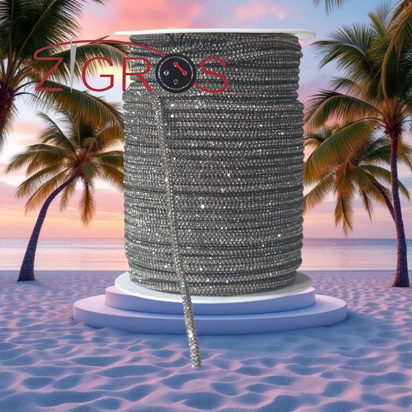 Tubolare Strass 4mm