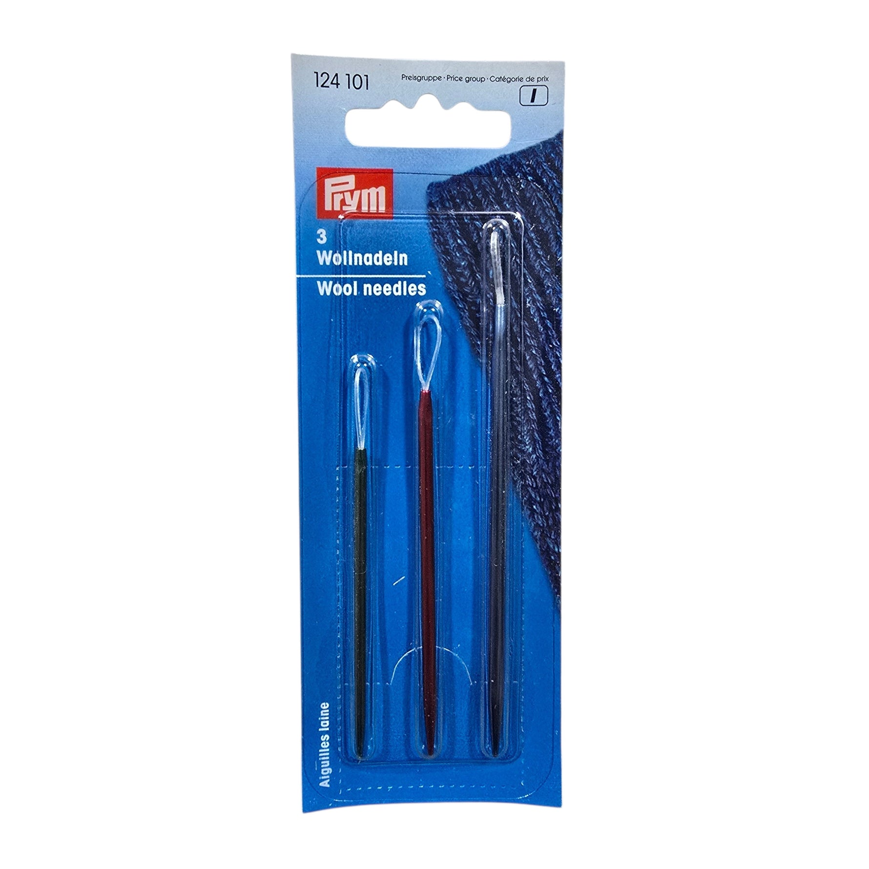 PRYM AGHI PER LAVORARE LA LANA CON PASSANTE IN NYLON 3 PEZZI, MULTICOLORE