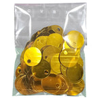 PAILLETTES 25 MM IN CONFEZIONI 50 GR.  PER LAVORI DI CUCITO, BORSE