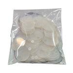 PAILLETTES 25 MM IN CONFEZIONI 50 GR.  PER LAVORI DI CUCITO, BORSE