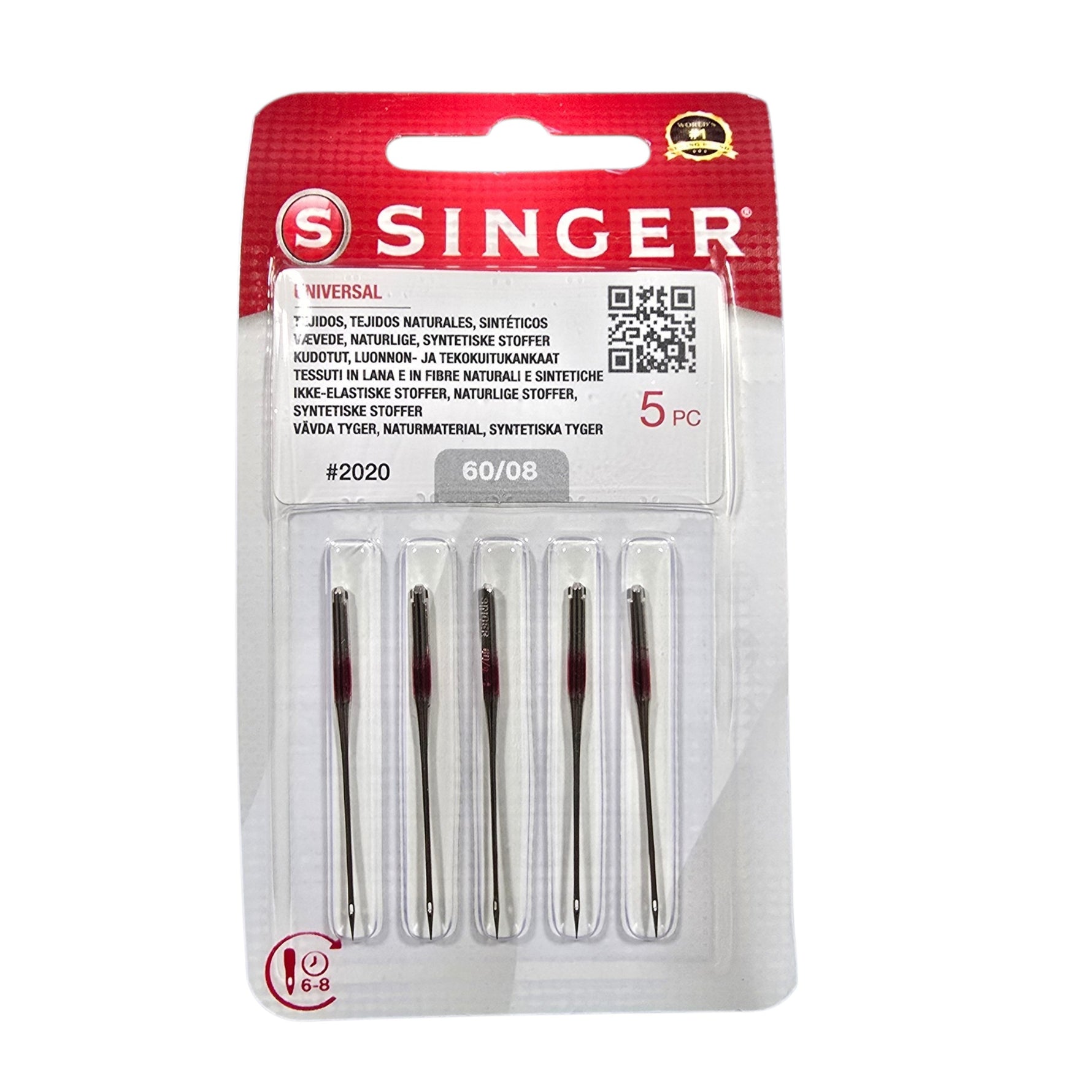 AGHI UNIVERSALI SINGER 2020 PER MACCHINA DA CUCIRE, IDEALI PER TESSUTI IN COTONE
