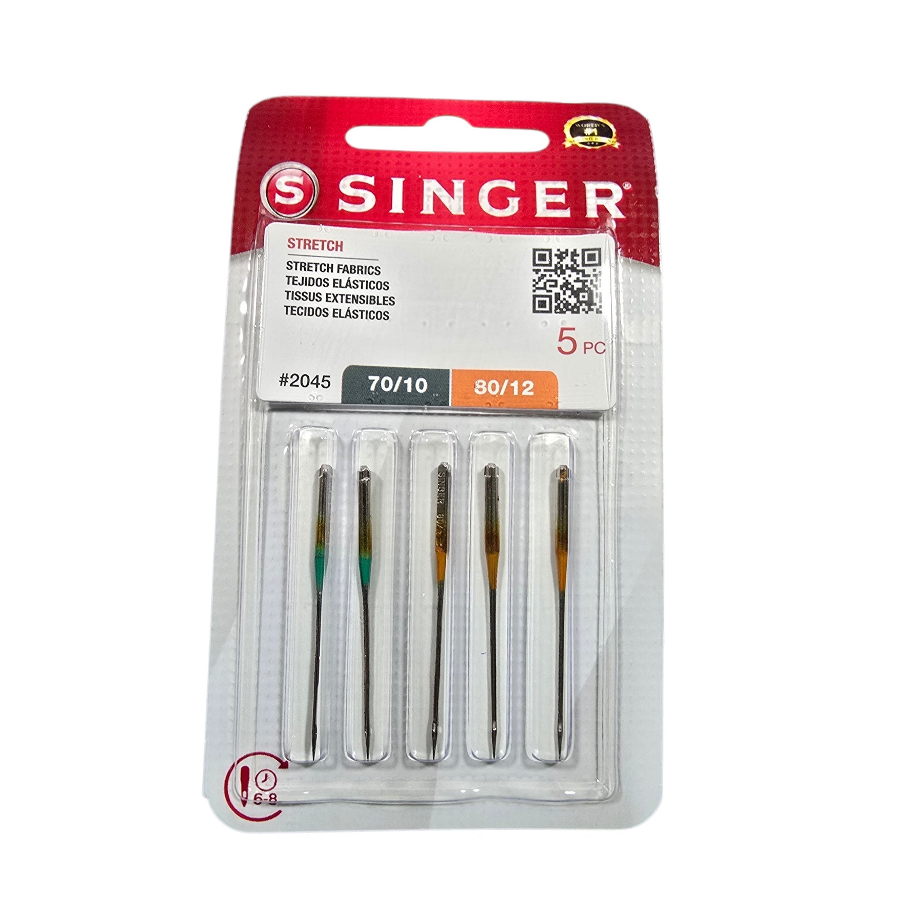 AGHI MACCHINA DA CUCIRE SINGER --2045 STRETCH/BALL POINT PER TESSUTI ELASTICI