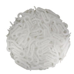 GANCI PER TENDE RINFORZATI A FORMA DI G IN PLASTICA RESISTENTE