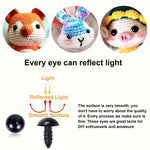 Occhi di Sicurezza in Plastica Nera con Riempimento 40pz