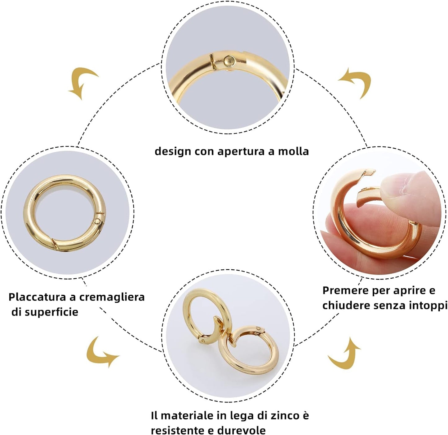 Anelli Moschettone Per Borse