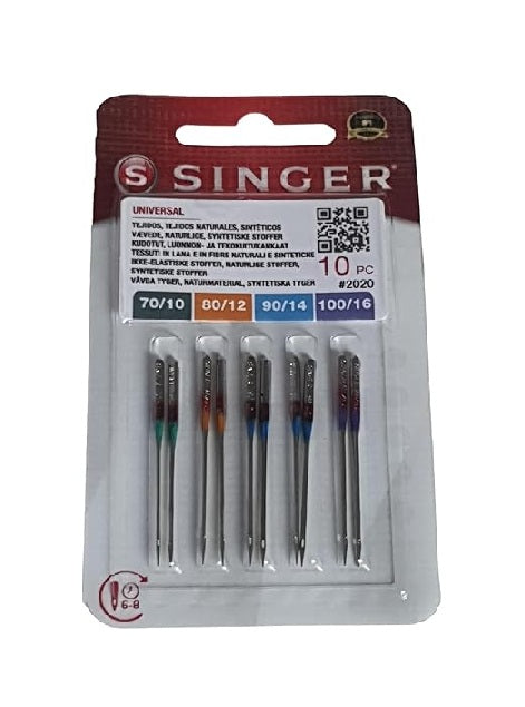 AGHI UNIVERSALI SINGER 2020 PER MACCHINA DA CUCIRE, IDEALI PER TESSUTI IN COTONE