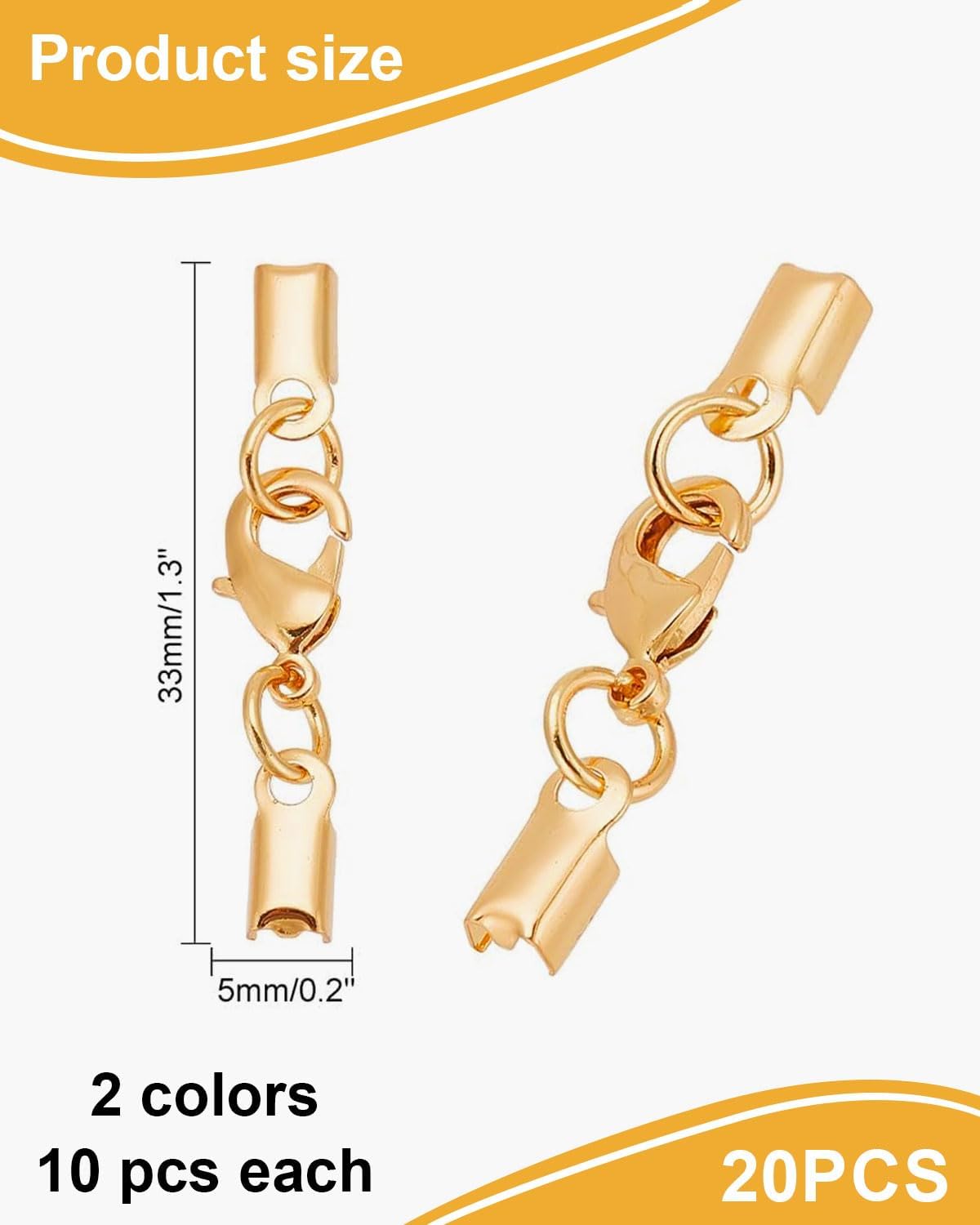 CHIUSURE PER BRACCIALETTI, 4MM 10CPP