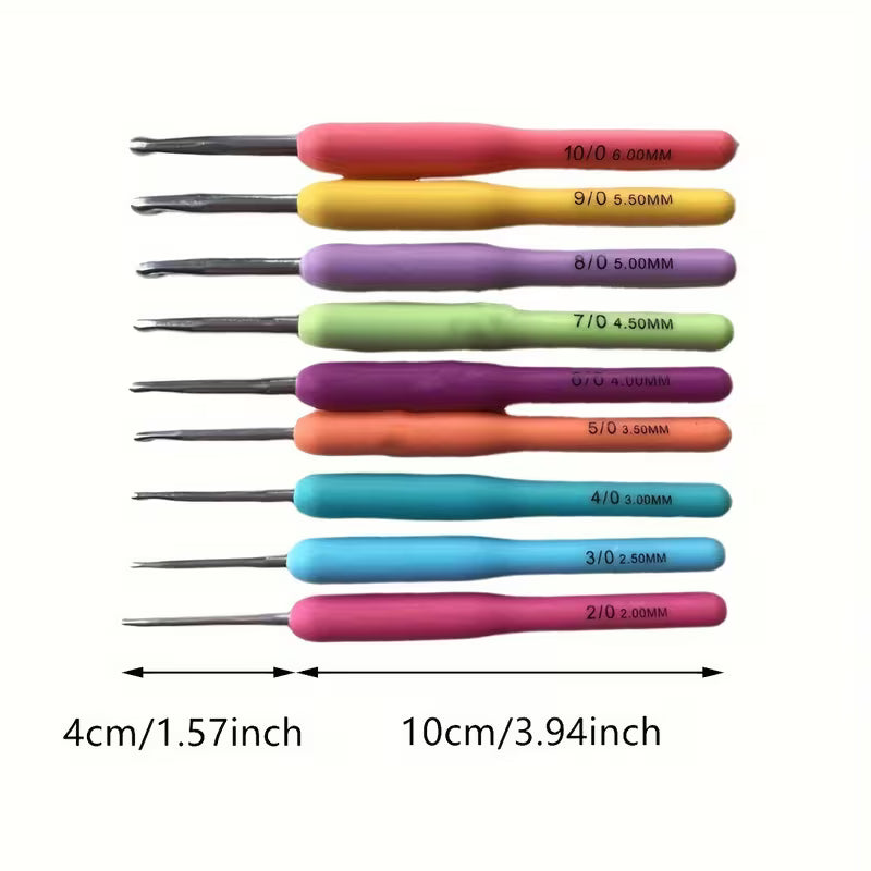 Uncinetti Arcobaleno, Manici