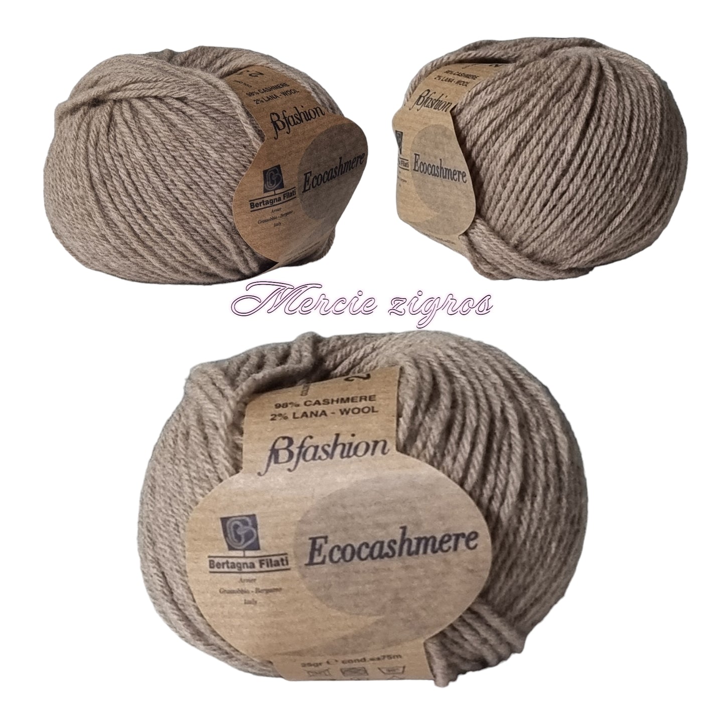 Ecocashmere  98% Cashmere • 2% Lana