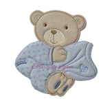 Orsetto applicazione Baby ricamata 15X16cm