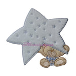 Orsetto applicazione Baby ricamata 17x17cm