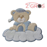 Orsetto applicazione Baby ricamata 16x13