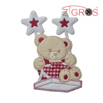 Orsetto applicazione Baby ricamata 20x11cm