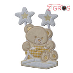 Orsetto applicazione Baby ricamata 20x11cm