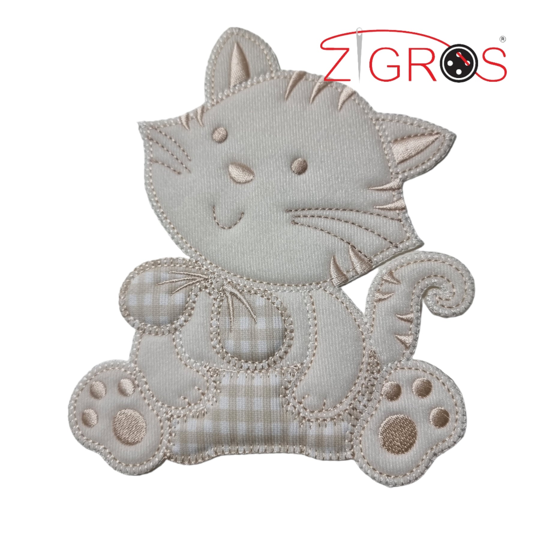 Disegni Termoadesivi - Tenero Gatto Panna 14x17cm