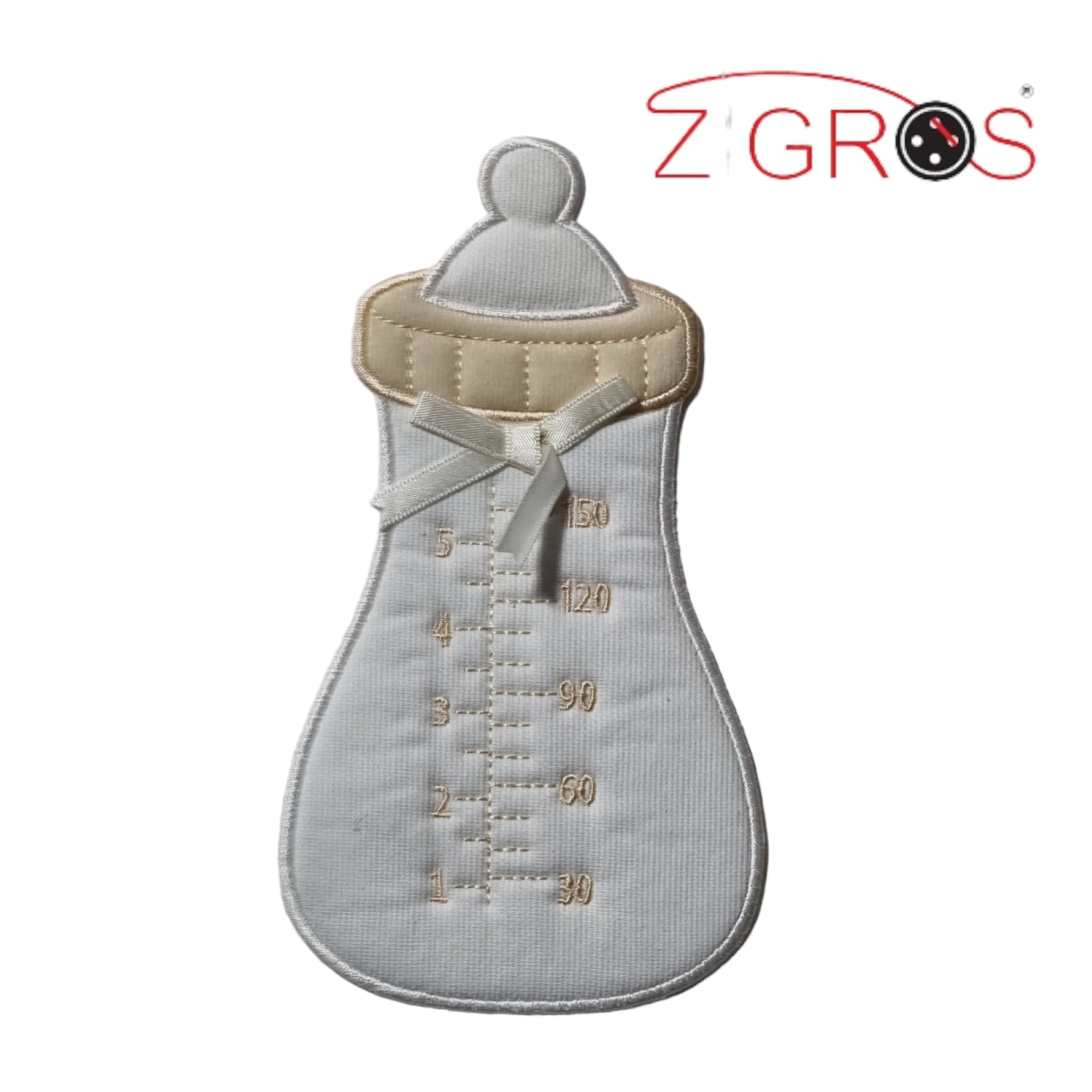 Biberon Applicazione Baby Ricamata 18X10