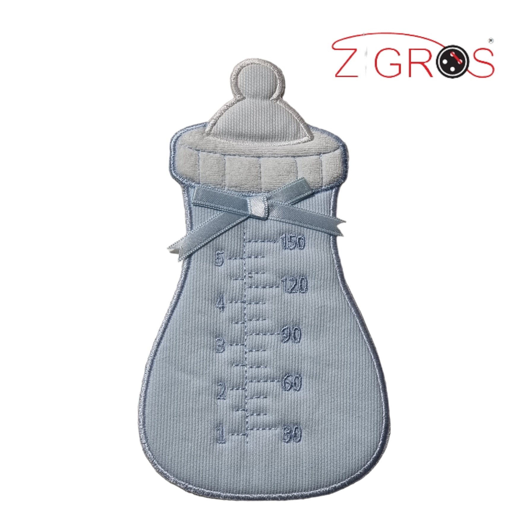 Biberon Applicazione Baby Ricamata 18X10