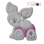 Coniglio applicazione Baby ricamata 17x11cm
