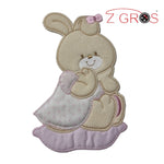 Orsetto applicazione Baby ricamata 20x12cm