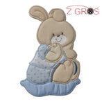 Orsetto applicazione Baby ricamata 20x12cm