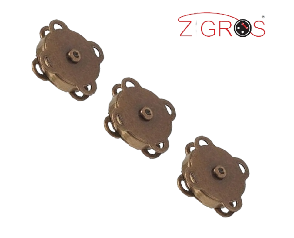 10 Set Bottoni Magnetici Doppi Rivetti Perno Chiusura Magnetica A Scatto Per Borse Borsa Chiusura A Bottone In Metallo Per Borse A Portafoglio 14/18mm - Foto 9