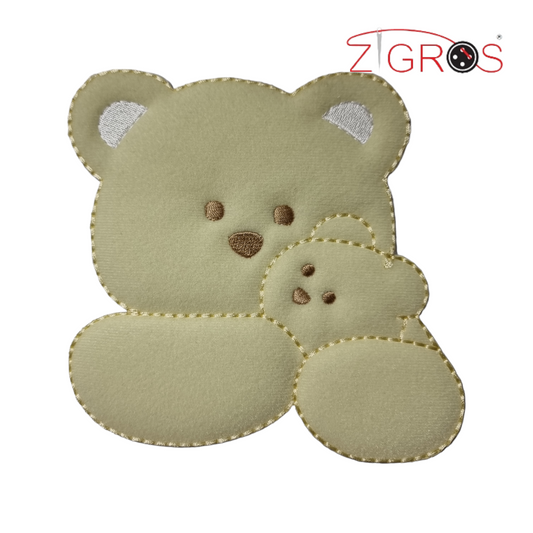 Orsetto applicazione Baby ricamata 14X14cm