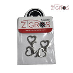 Confezione da 4 moschettoni con gancio Cuore