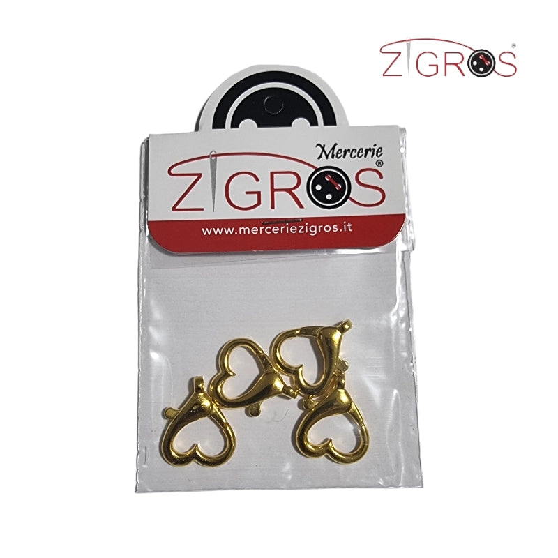 Confezione da 4 moschettoni con gancio Cuore