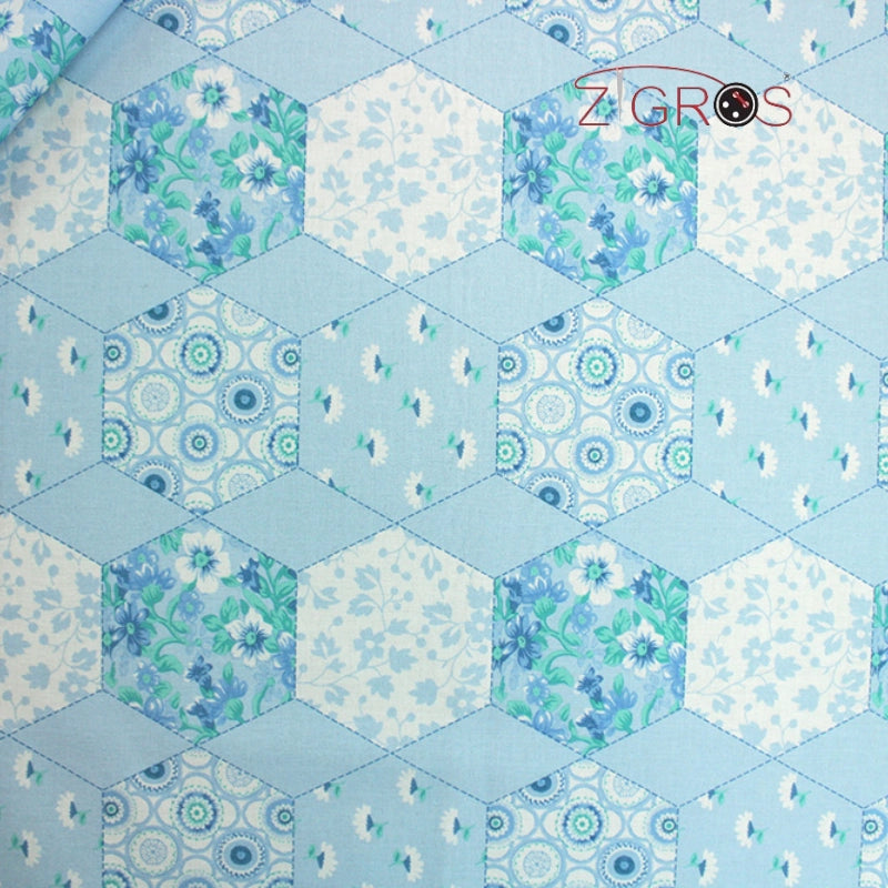Cotone Stampato Patchwork Spring