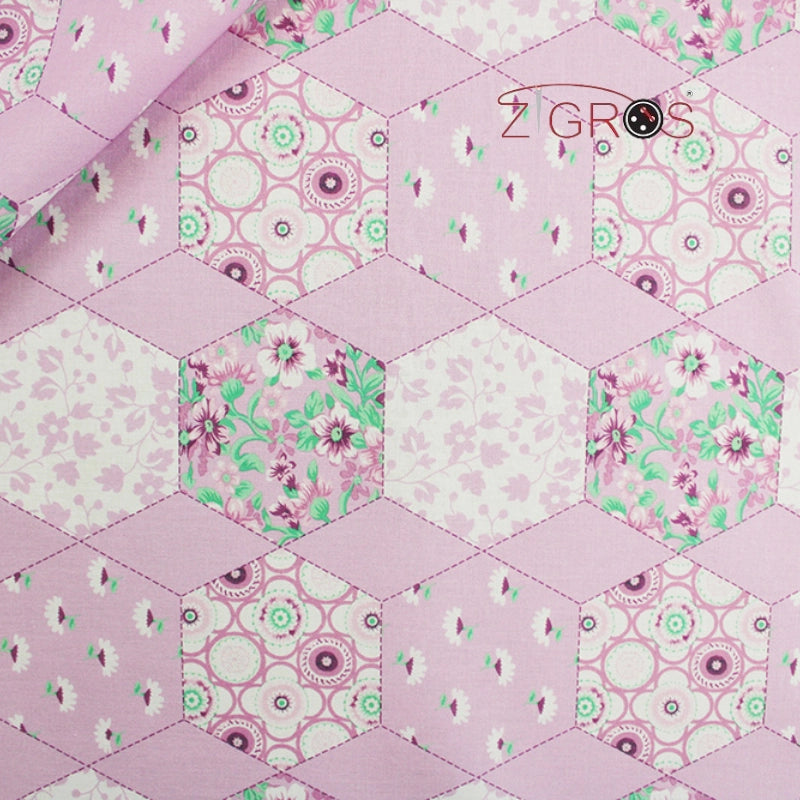 Cotone Stampato Patchwork Spring