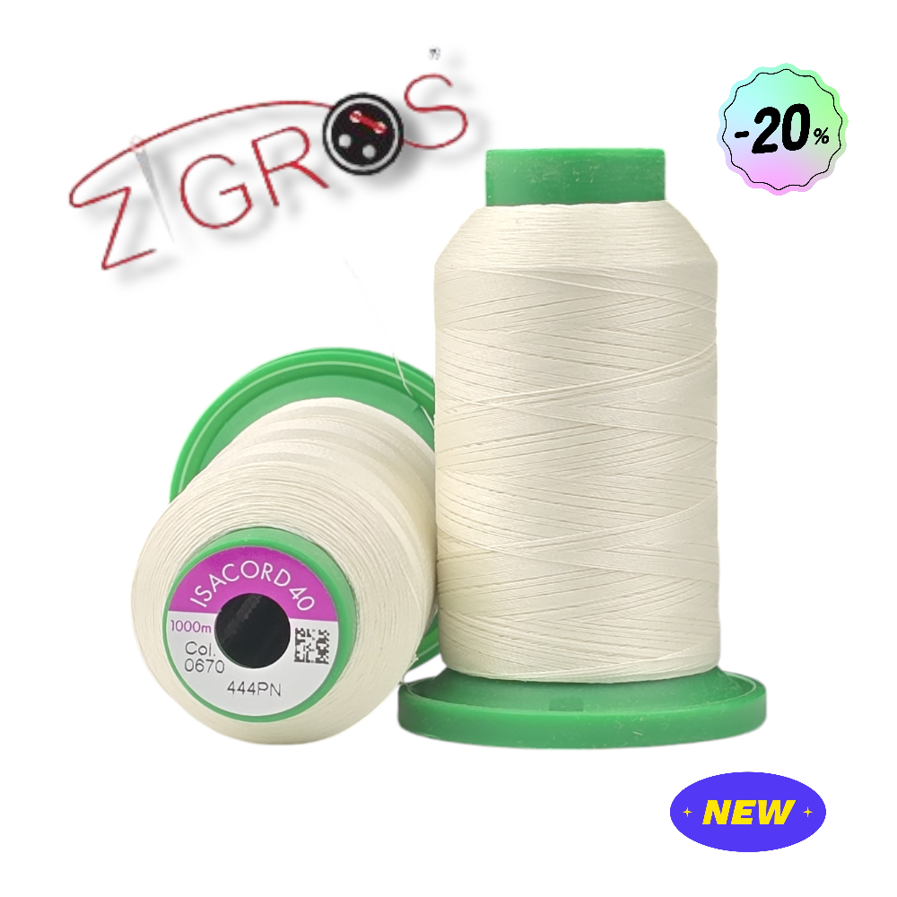 Cono di filo da ricamo Isacord n. 40-1000 m