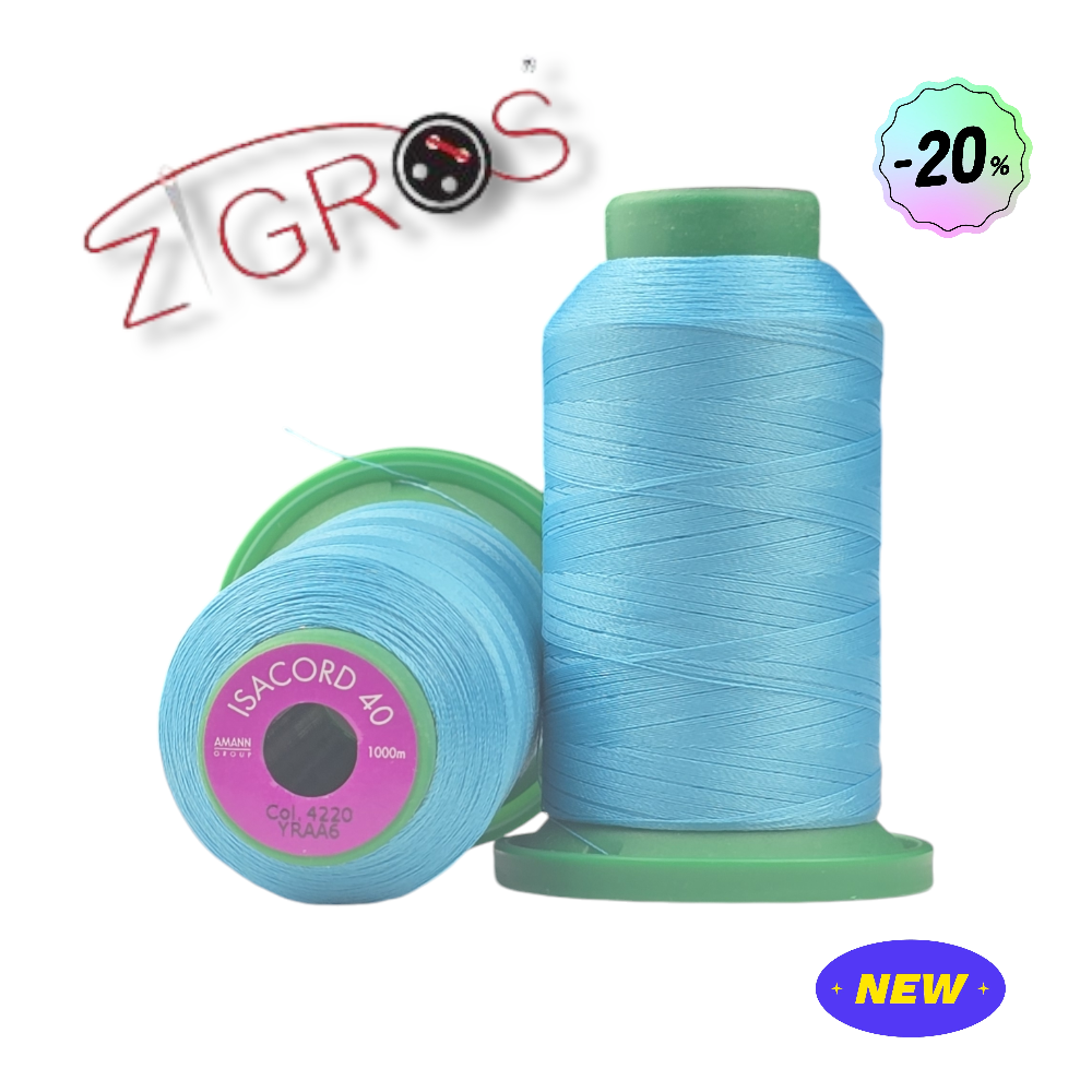 Cono di filo da ricamo Isacord n. 40-1000 m