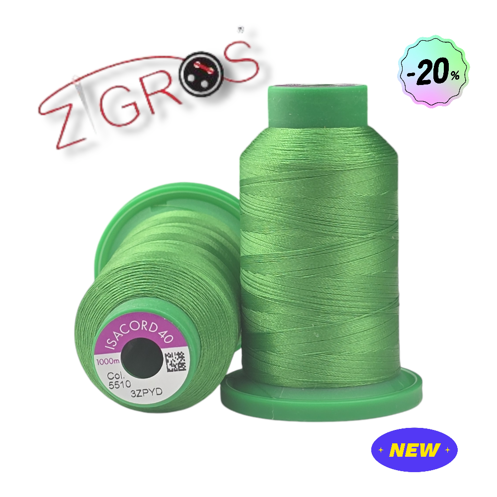 Cono di filo da ricamo Isacord n. 40-1000 m