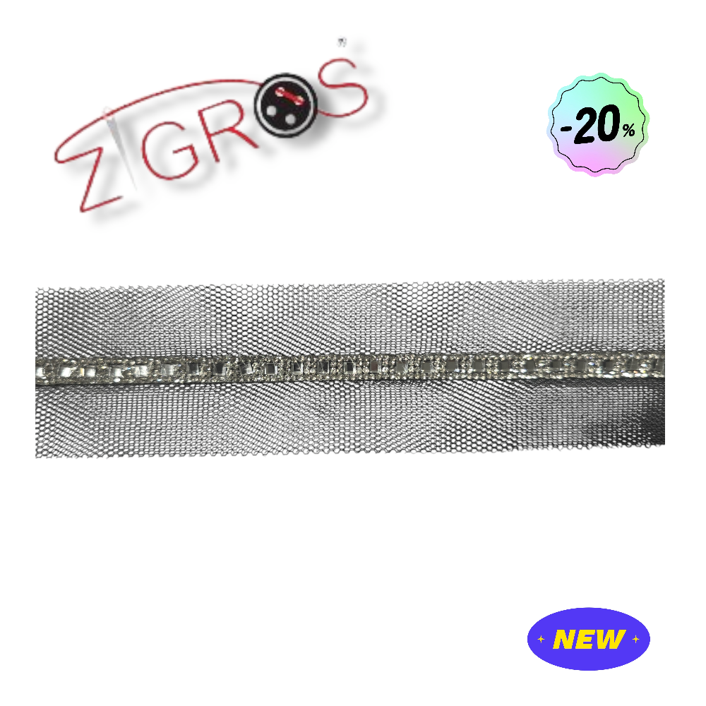 Passamaneria bordino con pietre.