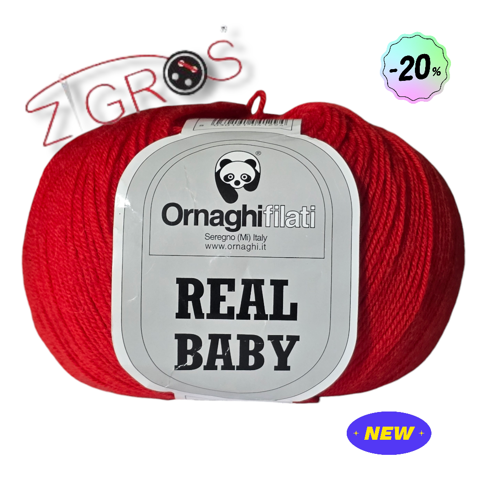 Lana REAL BABY 100% 50gr 280mt