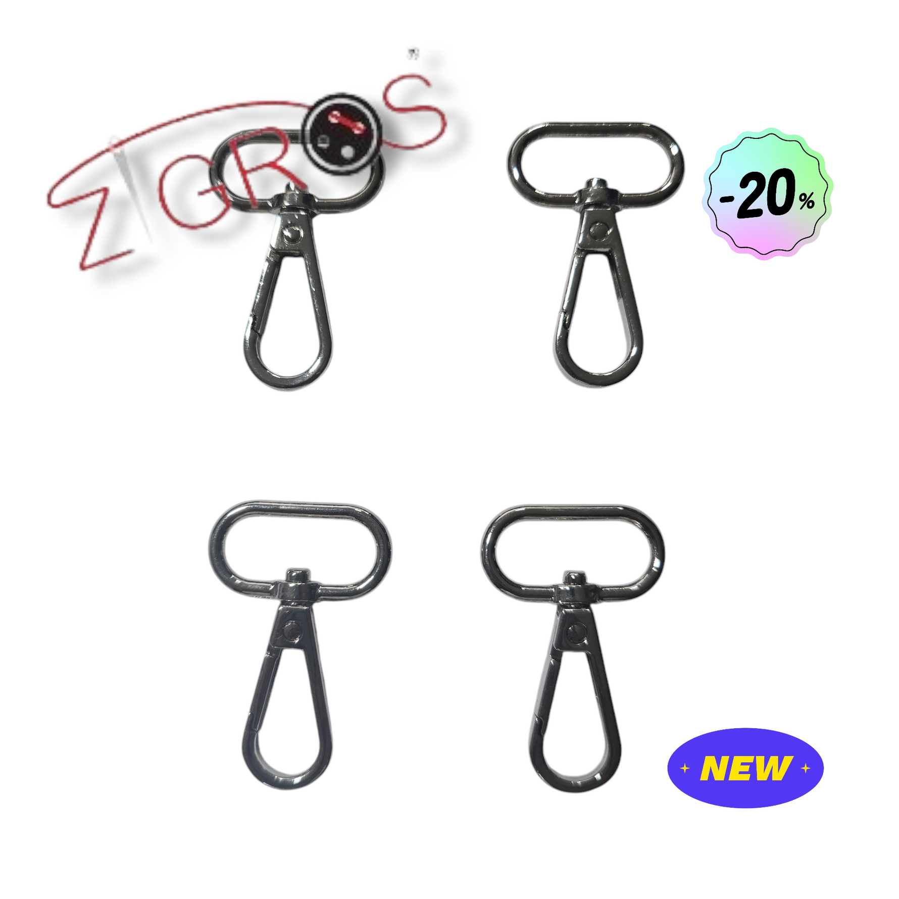 Moschettone per borsa 50mmx30mm