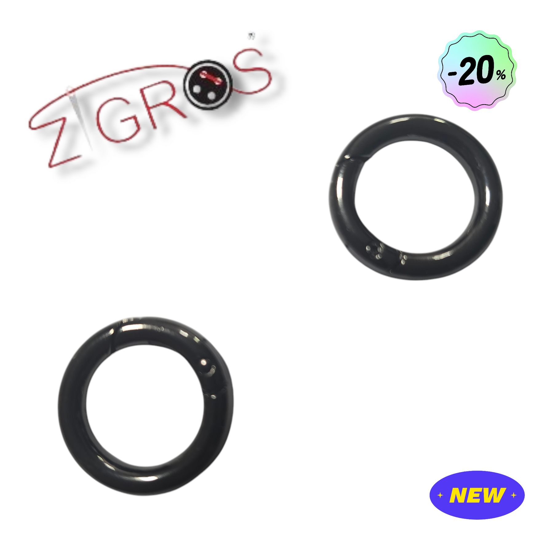 Moschettone Rotondo Lega Zinco 30mm