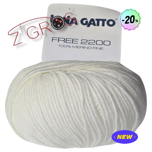 FREE 2200 100% Fine Merino Wool 110m/50g