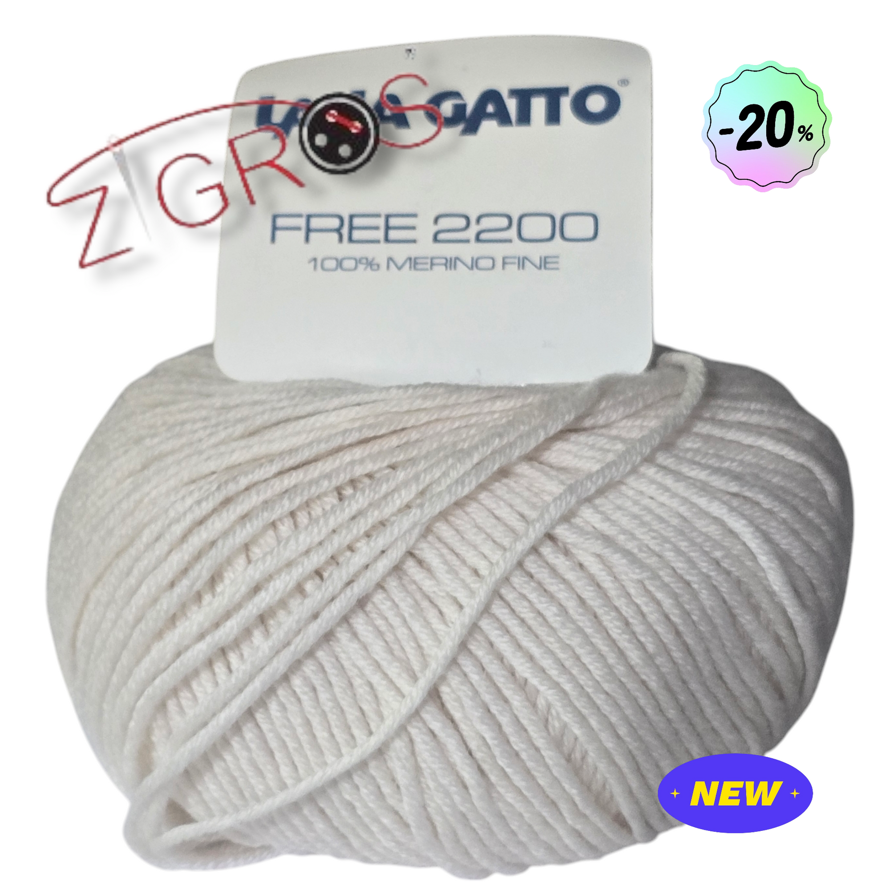FREE 2200 100% Fine Merino Wool 110m/50g